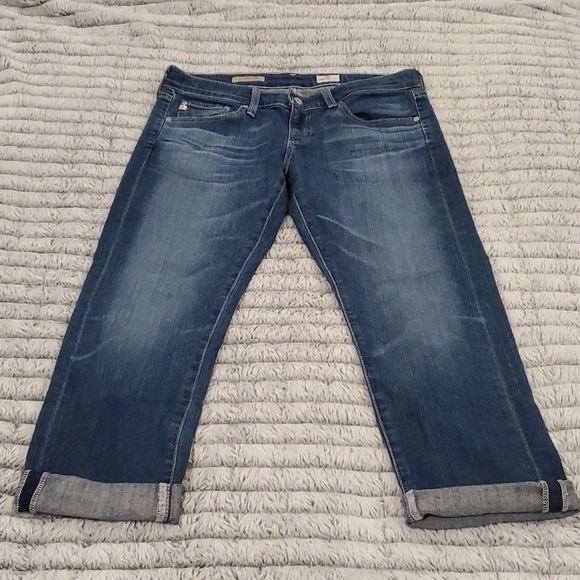 Ag Adriano Goldschmied Denim - AG "the tomboy crop" relaxed straight crop jeans size 28